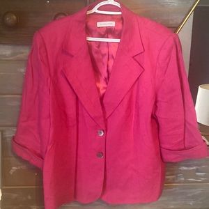 Hot PINK Linen dress jacket